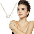 thumbnail image 2 of Collier pour Dames Mode Design Spécial Diamant Brillant Acier Titane Collier de Clavicule Collier Croix pour Femmes, 2 of 5