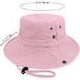 thumbnail image 5 of Zhengup Unisex Cotton Boonie Hat Summer Outdoor Packable Fishing Bucket Hat Beach Sun Hat with String for Women Men, 5 of 6