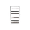 thumbnail image 5 of Baxton Studio Lakota Modern Industrial Light Grey Finished Wood and Black Metal 4-Tier Display Shelf, 5 of 7
