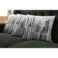thumbnail image 2 of Ambesonne Grunge Throw Pillow Cover 4 Pack, Urban Architecture Art, 18", Black White, 2 of 6