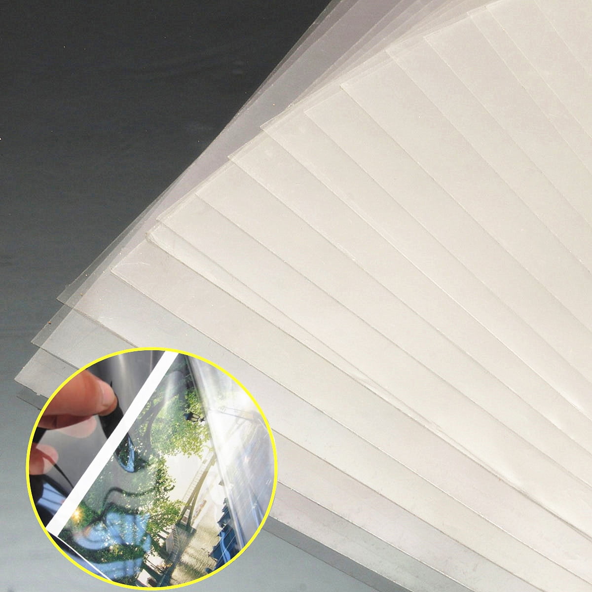 20PCS Transparent Acrylic A4 Double Sided Adhesive Tape Sheet Clear DIY