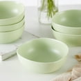 thumbnail image 3 of Stone + Lain Delilah Porcelain Collection Dish Set, 6 Bowls (6-inch) Service for 6, Lime Green, 3 of 6