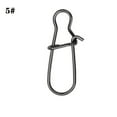 thumbnail image 1 of 100Pcs Durable Swivels Longline Connector Fishhook  Accessories Snap Long Line Clip Fishing Buckle Pin Open Eye Clips 5#, 1 of 8