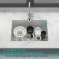 thumbnail image 5 of Boyuevi 27"x19"x10" Undermount Single Bowl Fireclay Kitchen Sink - Dual Mount White Porcelain Fireclay Rectangular Deep Single Bowl Sink Basin, 5 of 8