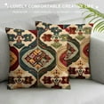 thumbnail image 3 of Qinduosi Brown and Red Boho Pillow Covers of Bohemian Vintage Flower Decorative Throw Pillow Covers Green Beige Floral Outdoor Pillowscase Cushion Covers for Sofa Couch Bedroom Home White, 3 of 5