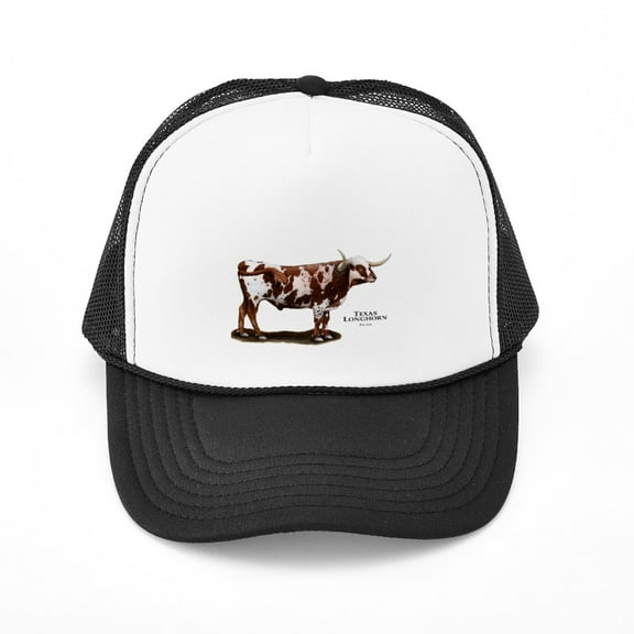 CafePress - Texas Longhorn - Adjustable Unisex Printed Trucker Hat with Mesh Back