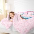 thumbnail image 4 of Feelyou Initial J Letter Twin Comforter Sets, Teen Kid Bow-tie Ribbon Bedding Set, 2pcs, 4 of 8
