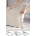 thumbnail image 4 of Funda de almohada de satén para cabello y piel, paquete de 2 fundas de almohada de seda, tamaño Queen (51*66 cm), juego de 2 con cierre tipo sobre (beige), 4 of 5