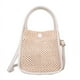 thumbnail image 1 of Zhuge Bolso de hombro tejido para mujer, bolso de mano tejido, bolso de mano tejido elegante para playa de verano, bolsos de hombro de 6,69 x 3,93 x 6,69 pulgadas (blanco), 1 of 5