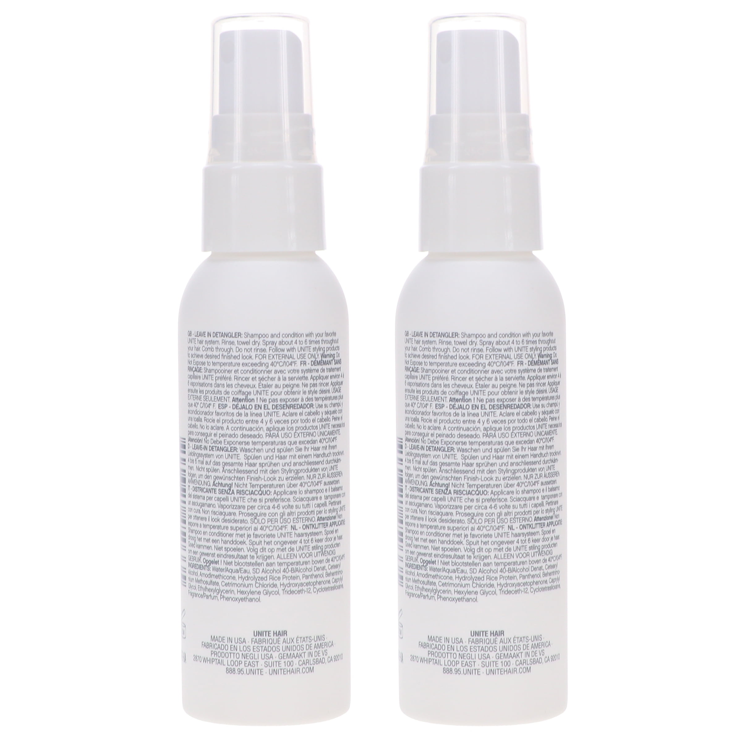 UNITE Hair 7 Seconds Condition Leave in Detangler 2 oz 2 Pack