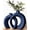 Matte Navy Blue, variant on Interlocked Decorative Vase Set Of 2 Matte Cream White Ceramic For Home Decor