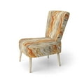 thumbnail image 3 of Designart "Dreamy Driftwood In The Tropics" Yellow Tropical Upholstered Accent Chair - Tropical Arm Chair For Living Room, 3 of 5