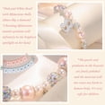 thumbnail image 3 of Birthday Gift for 4 to 9 years old, Pink Pearl and Rhinestone Lucky Number Bracelet for Girls, Daughters, Granddaughters, Nieces and Nephews, 3 of 6