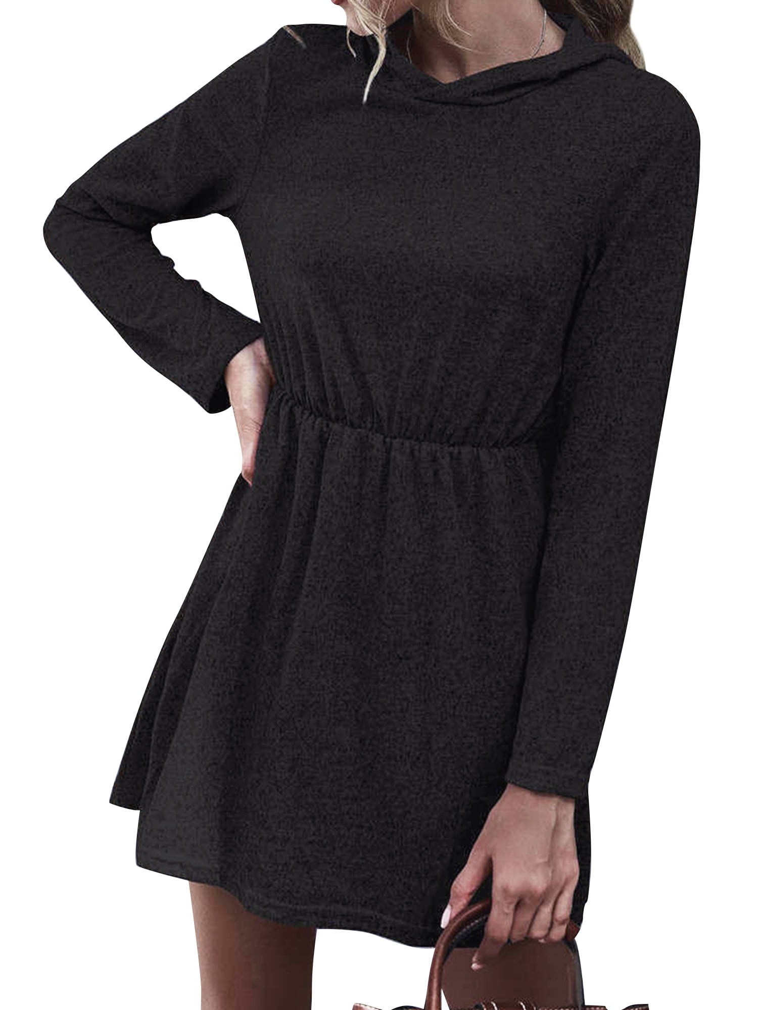 long sleeve cowl neck dress