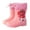 Red, variant on Kid Rain Boots with Pull on Handles Garden Puddle Play Shoes for Childs School Play Footwear