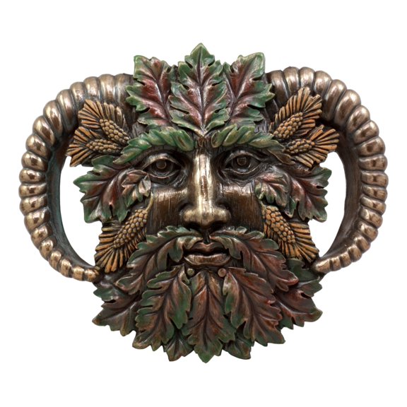Ebros Gift The Horned God Autumn Fall Season Greenman Pan Wall Decor Plaque 7"Wide Decorative Sculpture