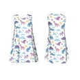 thumbnail image 7 of Bingfone Dinosaur Print Women's Sleeveless Dress, Loose Fit Summer Casual Dress, Comfortable and Lightweight Dress for Daily Wear, 7 of 7