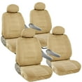 thumbnail image 1 of 8pc Universal Seat Covers for Van Front & Middle 2 Row Armrest Access 2000 - 2003 Toyota Sienna Beige Tan, 1 of 4