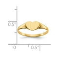 thumbnail image 5 of 14k 7.5x6.0mm Closed Back Heart Signet Ring RS500, 5 of 6
