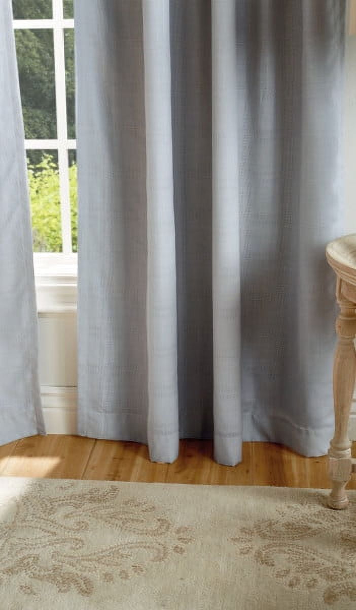Bedford Woven Plaid 50"x84" Blackout Backtab Panel Pair Lined, Gray