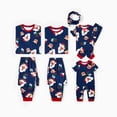thumbnail image 1 of Conjuntos de pijamas navideños a juego para toda la familia con estampado de Papá Noel y reno, 1 of 5