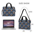 thumbnail image 3 of FORMRS 16" Laptop Bag Carrying Sleeve Case with Handle Travel Shoulder Briefcase, Blue Elegant Geometric, 3 of 8