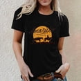 thumbnail image 2 of Trendfront Womens Amarillo T Shirt Western Horse Rider Sunset Print Short Sleeve Crew Neck Country Graphic Tees, 2 of 4
