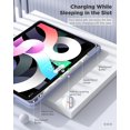 thumbnail image 2 of Case for New iPad Generation, with Pencil Holder, Slim Back Protective Case with Clear Transparent Back Shell & Auto Wake/Sleep(Lavender,ipad air4 10.9), 2 of 8