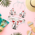 thumbnail image 6 of Eiffel Tower Valentine's Day Detachable Sponge Adjustable Strap Bikini Set Two-Pack Swimsuit Women Swim Suit, 6 of 6