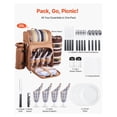thumbnail image 2 of Picnic Backpack for 4 Person, Insulated Cooler Backpack, Beach Picnic Basket with Wine Holder & Utensils, 2 of 7