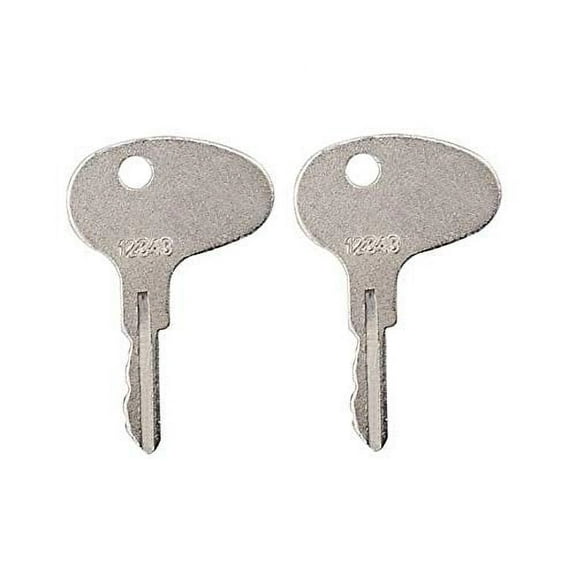 2 Pack Keys for Mitsubishi Forklift Dozer Tractor International CAT Kubota 912-0514920, 123243, 12343 (2)