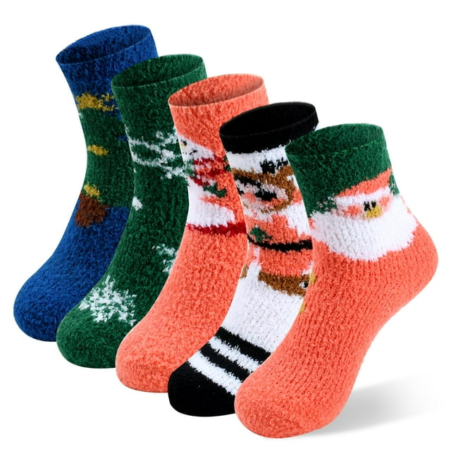Calcetines FYC de invierno para mujer, cálidos, gruesos, de lana suave, multicolor