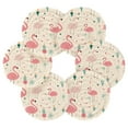 thumbnail image 2 of 6 Pcs Flamingos Drink Coasters with Holder Absorbent Coaster Sets Cup Heat-Resistant Hot Pads Mats for Bar Table Protection, 2 of 7