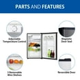 thumbnail image 4 of Koolatron Stainless Steel Compact Fridge with Freezer, 4.4 cu ft (124L), 4 of 7