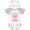 White & Heather w/ Ears, variant on Inktastic Aditi My Nanny loves me Pink Elephant beautiful Girls Baby Bodysuit