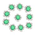 thumbnail image 2 of Botones de imitación BLESIY Ovalados 10 Uds Verde, 2 of 7