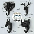 thumbnail image 3 of Colgador de resina Injueey con forma de Animal autoadhesivo, 3 of 6