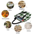 thumbnail image 5 of Defioc Green White Lumberjack Plaid Print Tote Bag for Women,Shoulder Bag with Zipper Casual Tote's Handbag Big Capacity Shoulder Bag with Inner Pocket Fit for Shopping,Office,Travel, 5 of 7