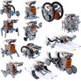 thumbnail image 1 of Kit de robot solar 12 en 1, juguetes, regalos para niños, juego de experimentos científicos de construcción educativa, regalos para niños, niñas, gris, 1 of 7
