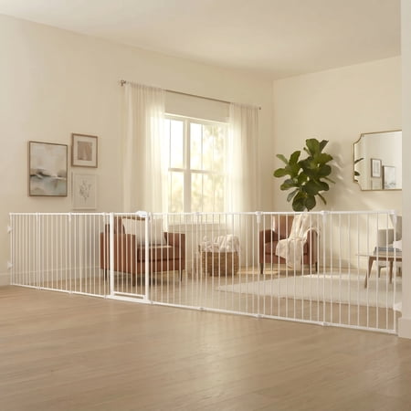 Regalo 194 Inch Super Wide Adjustable Baby Gate and Play Yard for Ages 6 to 24 Months