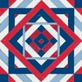 thumbnail image 2 of Vess, June Erica 12x12 White Modern Wood Framed Museum Art Print Titled - Americana Quilt Motif IV, 2 of 4
