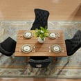 thumbnail image 6 of DONICK Velvet Upholstered Dining Chairs,Kitchen & Dining Room Chairs,Nailheads Tufted,Soft,Solid Wood Frame(Black Silver,Set of 6), 6 of 10
