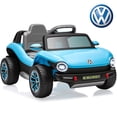 thumbnail image 5 of 12V Kids Ride On Car with Remote Control, Volkswagen Beetle Powered Electric Car for Kids, Ride On Toy with 4 Wheel Suspension, Bluetooth Music, LED Headlights, Cars for Kids Ages 3–5, Blue, 5 of 9