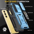thumbnail image 7 of Feishell Case for Samsung Galaxy A16 5G Camera Lens Slide Protection Cover with Ring Holder Kickstand, Armor Heavy Duty Military Grade Shockproof PC Rugged Bumper for Samsung Galaxy A16 5G,
Lightblue, 7 of 7