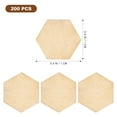 thumbnail image 2 of Uonlytech 200Pcs Unfinished Wood Pieces Hexagonal Shape Natural Wood for Decoration and Painting, 2 of 8