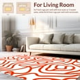 thumbnail image 2 of ODIKA 3'x5' Machine Washable Non-Slip Area Rug, Interlocking Wave Motif with Minimalist Contemporary Swirls High Traffic Rug, Red, 394151, 2 of 7