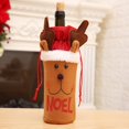 thumbnail image 4 of 3 piezas de fundas para botellas de vino navideñas con cordón reutilizable C, 4 of 5