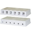 thumbnail image 2 of Blank Surface Mount Box for Keystones, 6 Hole, White, 2 of 2