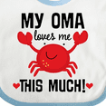thumbnail image 4 of Inktastic Oma Loves Me Grandson Boys or Girls Baby Bib, 4 of 4