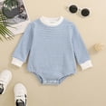 thumbnail image 2 of Gibobby Infant Baby Girl Romper Infant Fall Winter Clothes 3 6 9 12 18 Months Ruffle Sweater Long Sleeve Bodysuit Jumpsuit Infant Onesie(0-3 Months,Light Blue), 2 of 9